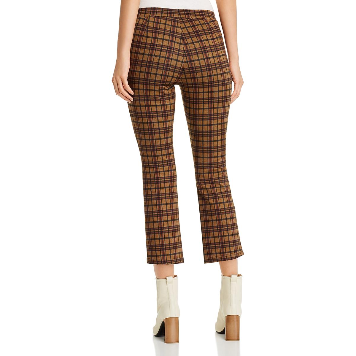 Sanctuary Womens Brown Plaid Crop Casual Dress Pants Trousers M BHFO ...