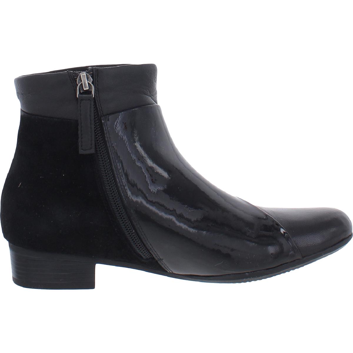 Trotters Womens Maci Leather Patent Zipper Ankle Boots Shoes BHFO 2021 - Picture 8 of 11