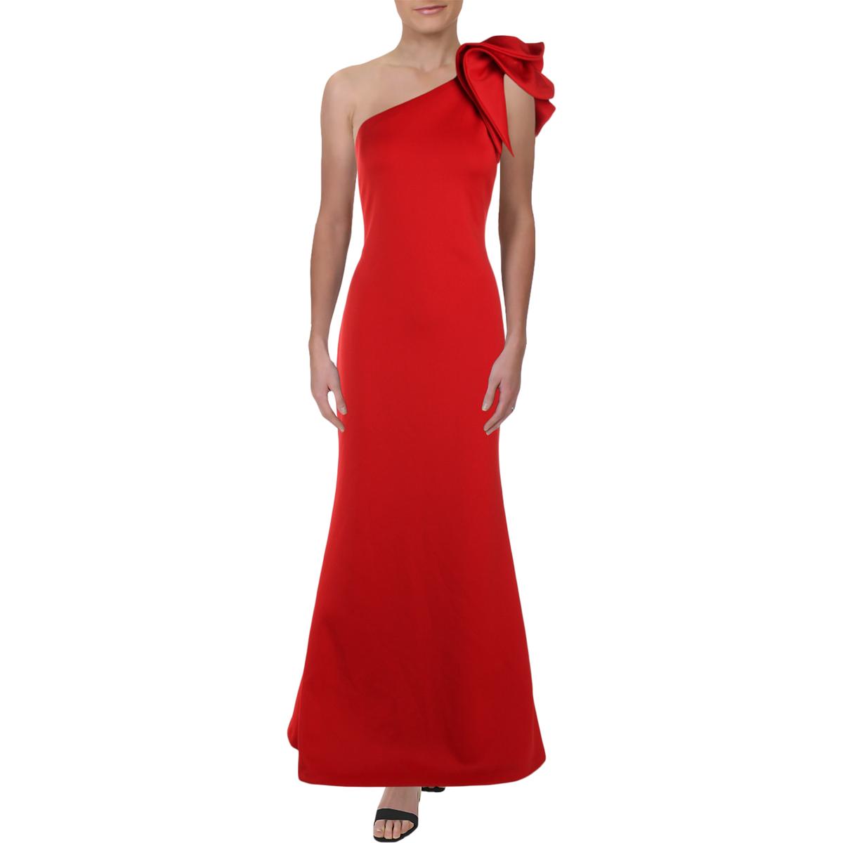 betsy & adam one shoulder gown