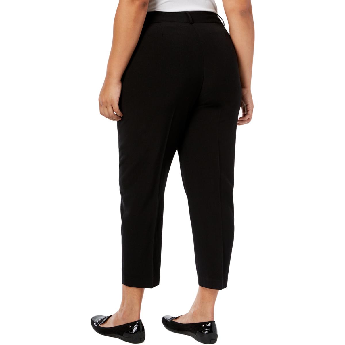 NY Collection Womens Black Ruffled Dress Pants Trousers Petites 3X BHFO ...