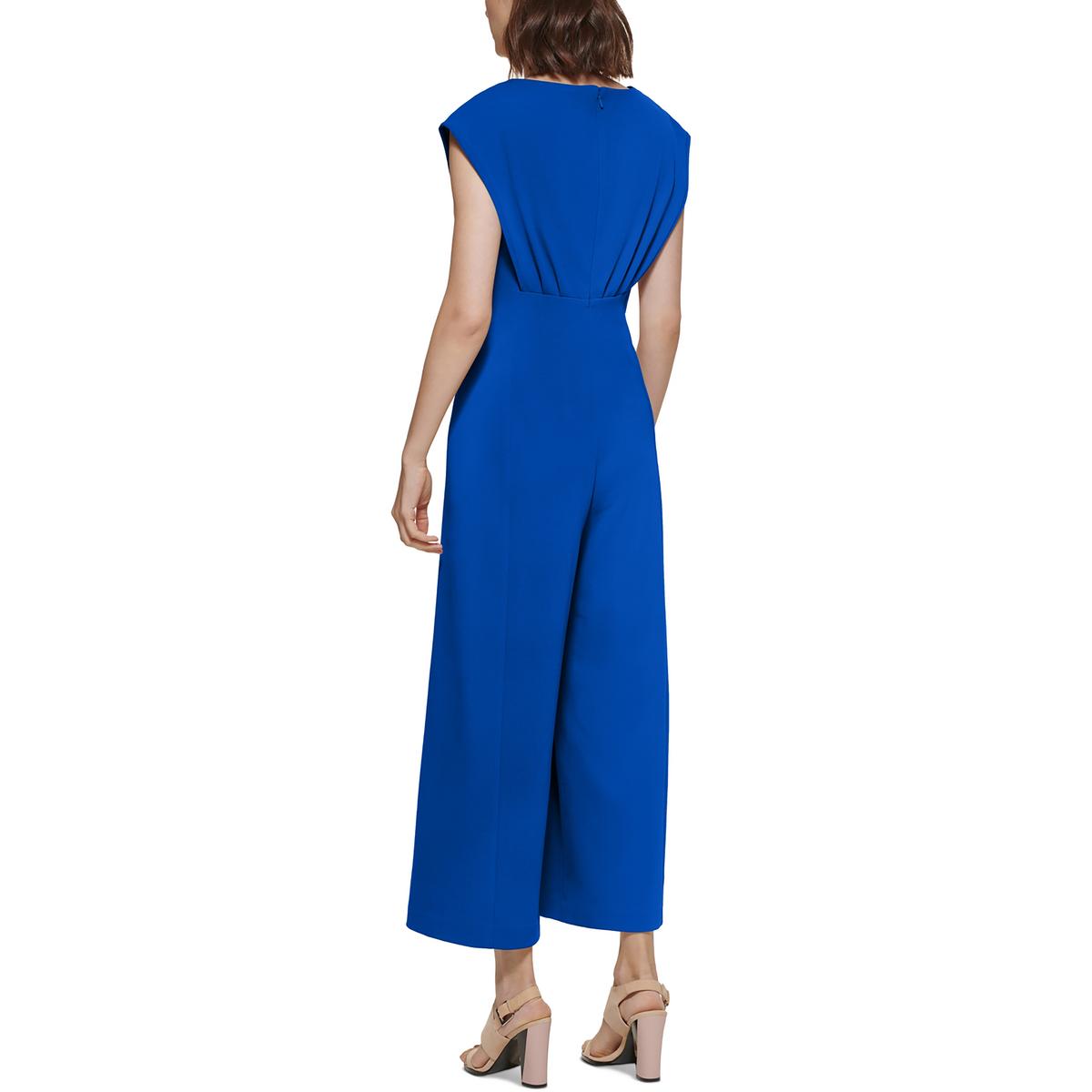 Cap-Sleeve Crop Wide-Leg Jumpsuit