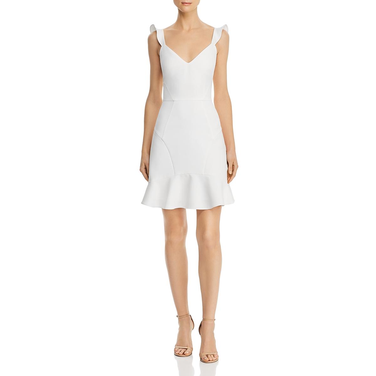 Aidan by Aidan Mattox Womens Ruffled Mini Party Cocktail Dress