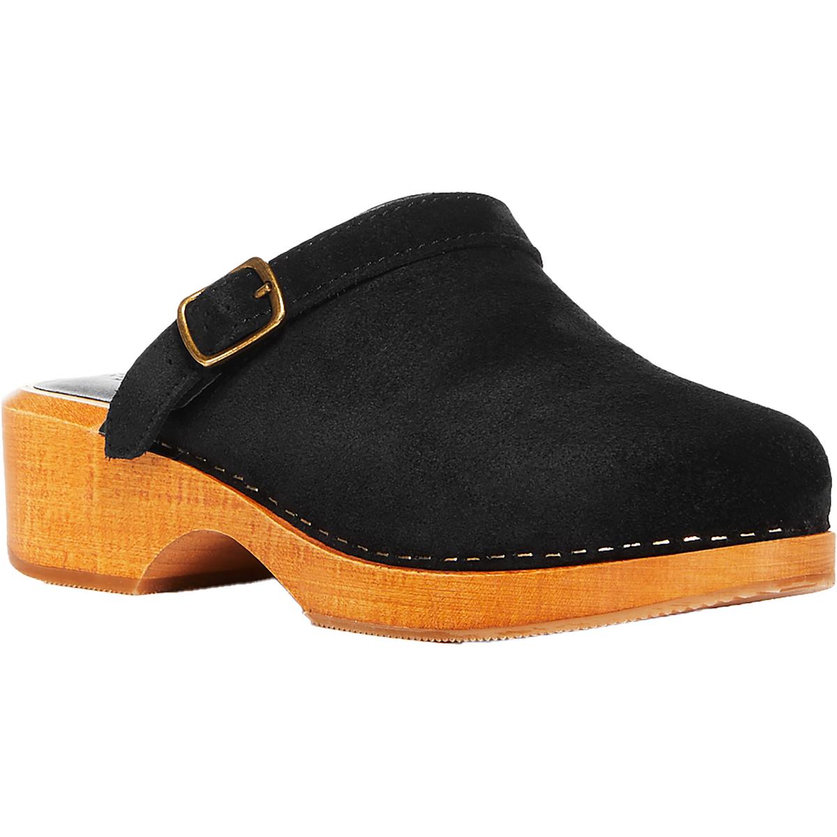 ПЕРЕДЕЛАННЫЕ женские классические черные замшевые сабо 70-х годов 40 смBM BHFO 0333 50790₽