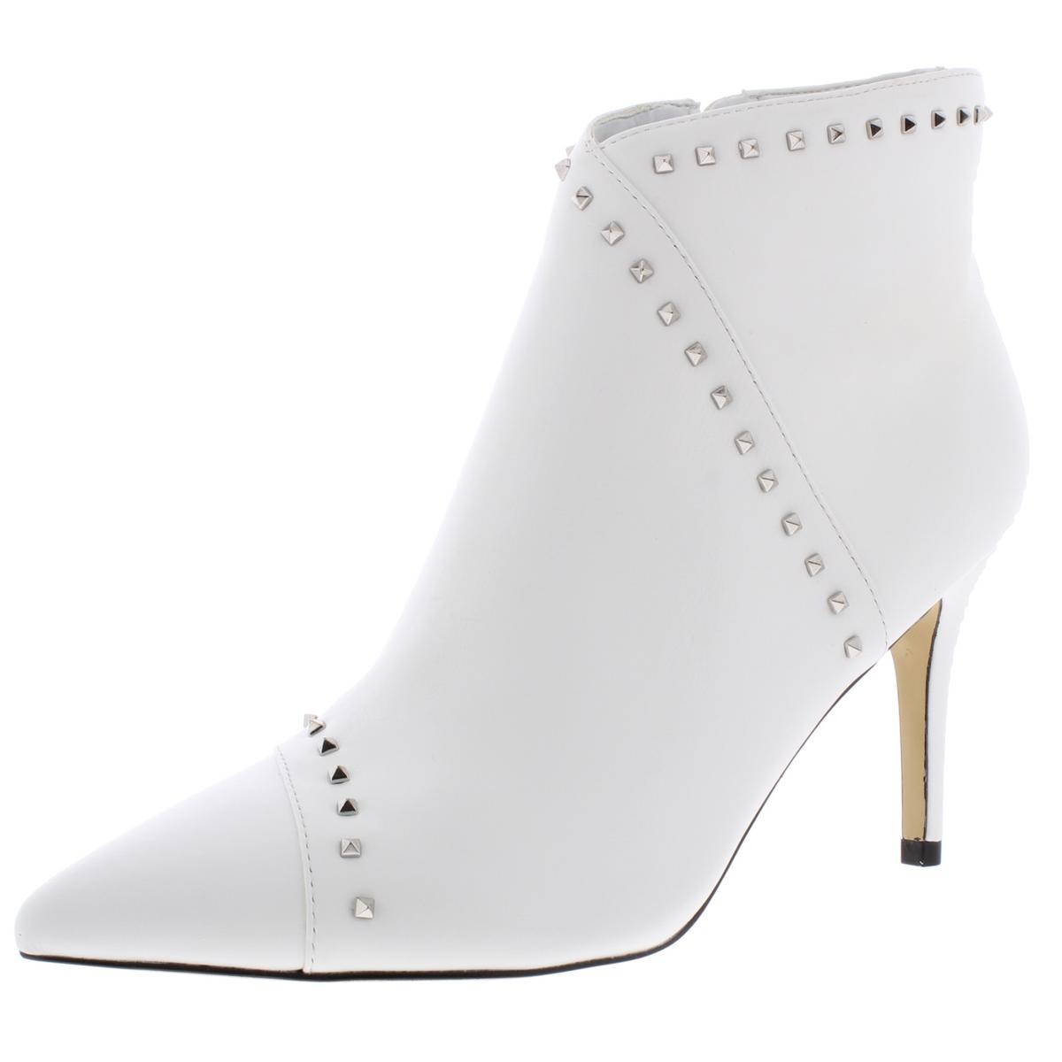 Marc Fisher Womens Riva White Leather Booties Shoes 5.5