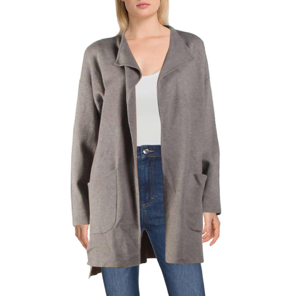 Athleisure by SIONI Womens Gray Long Duster Cardigan Sweater Jacket M ...