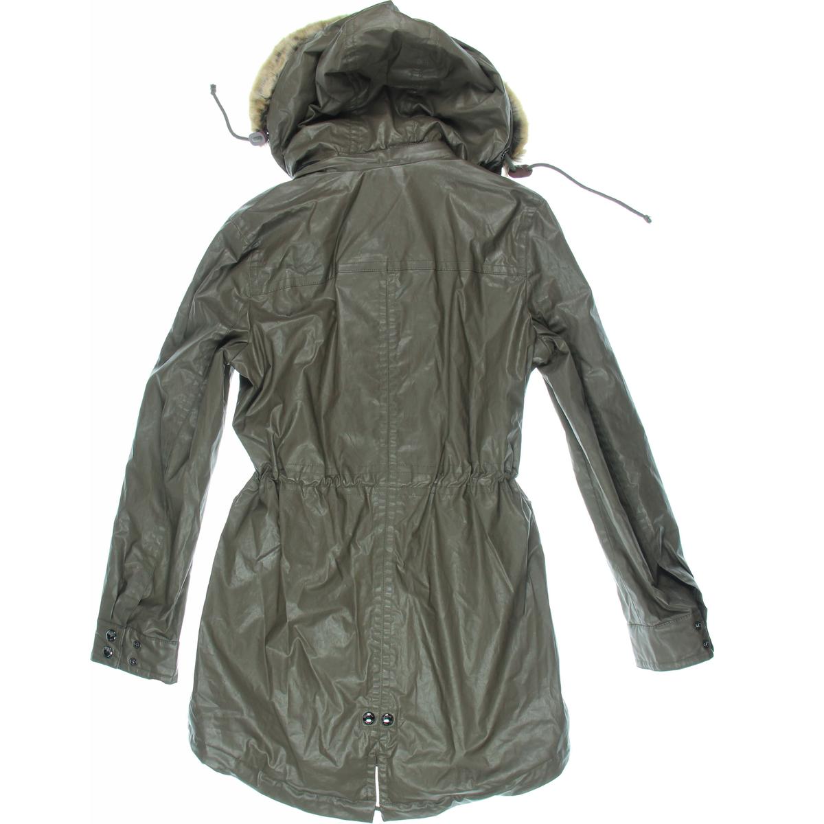 Calvin Klein 4813 Womens Water Resistant Coated Anorak Jacket Outerwear ...