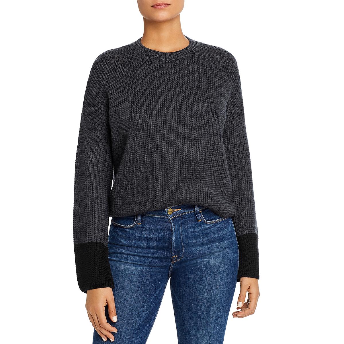 Eileen Fisher Womens Black Wool Boxy Crewneck Sweater Top XS BHFO 6945 ...