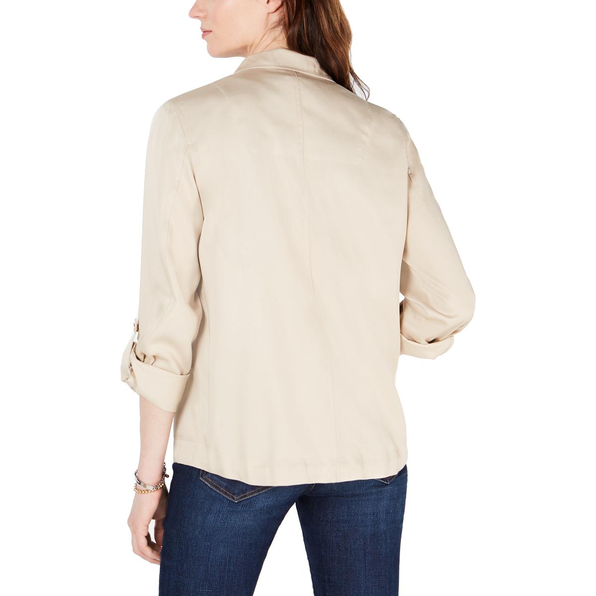 Tommy Hilfiger Womens Beige Lightweight Utility Active Field Coat L ...