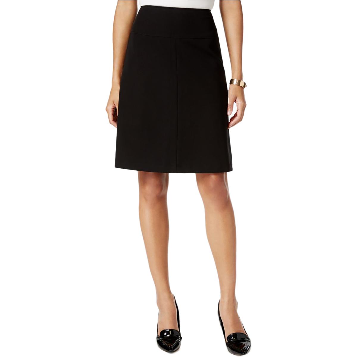 Tommy Hilfiger Womens Black Solid Knee Length A-Line Skirt 4 BHFO 6448 ...