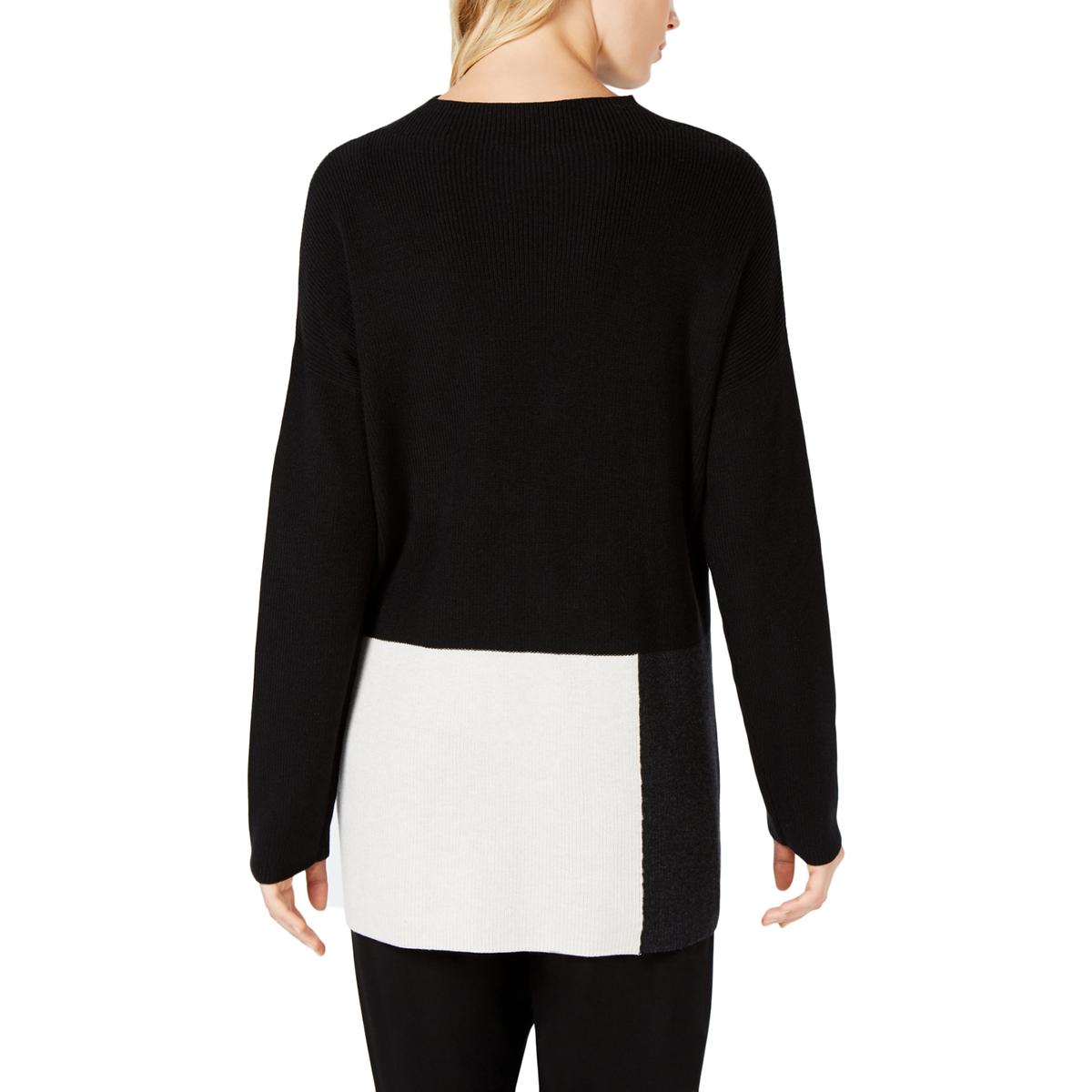 eileen fisher black and white sweater