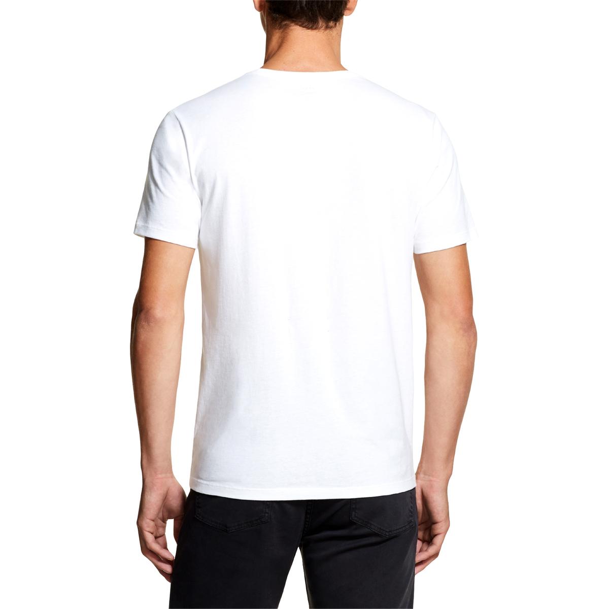 DKNY Mens White Crew Neck Short Sleeves Cotton Logo T-Shirt 2X BHFO ...