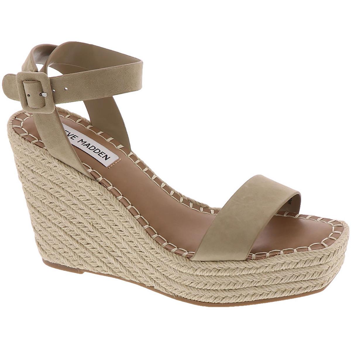 Женские босоножки на танкетке с пряжкой Steve Madden из натуральной кожи BHFO 5918