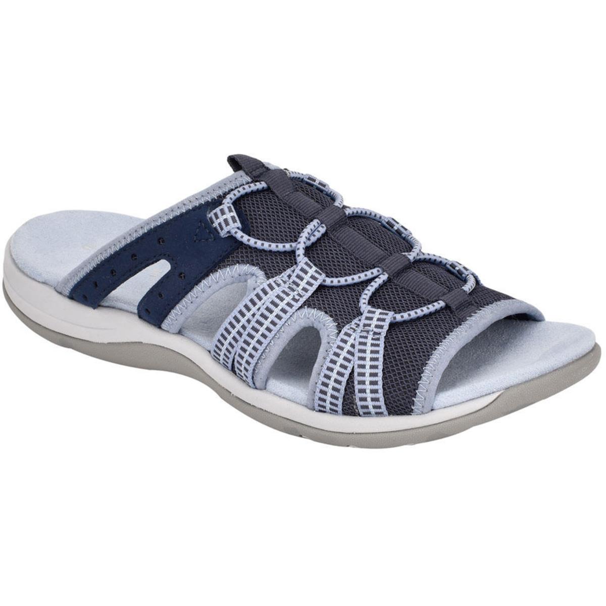 Easy Spirit Womens Salty Navy Flart Slide Sandals Shoes 7