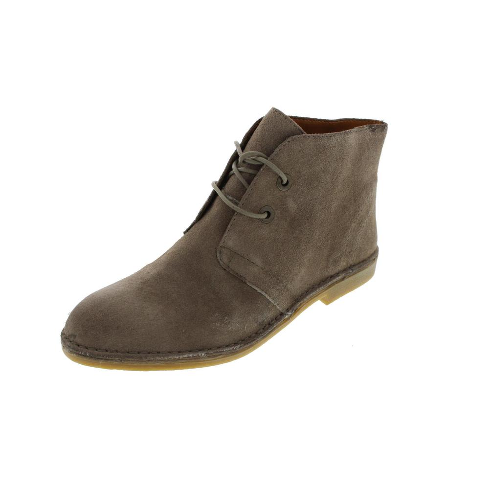 Nine West Kender Taupe Suede Flat Lace-Up Ankle Boots Shoes 8.5 BHFO | eBay