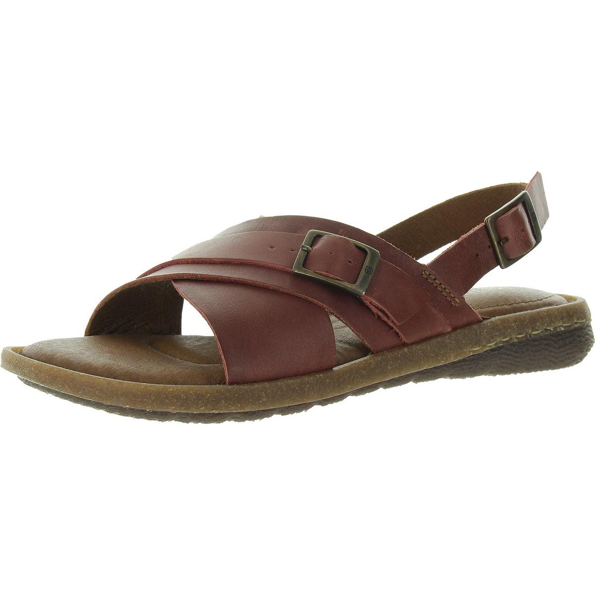 Born Womens Marina Buckle Leather Flatform Sandals BHFO 7310 - Picture 10 of 12