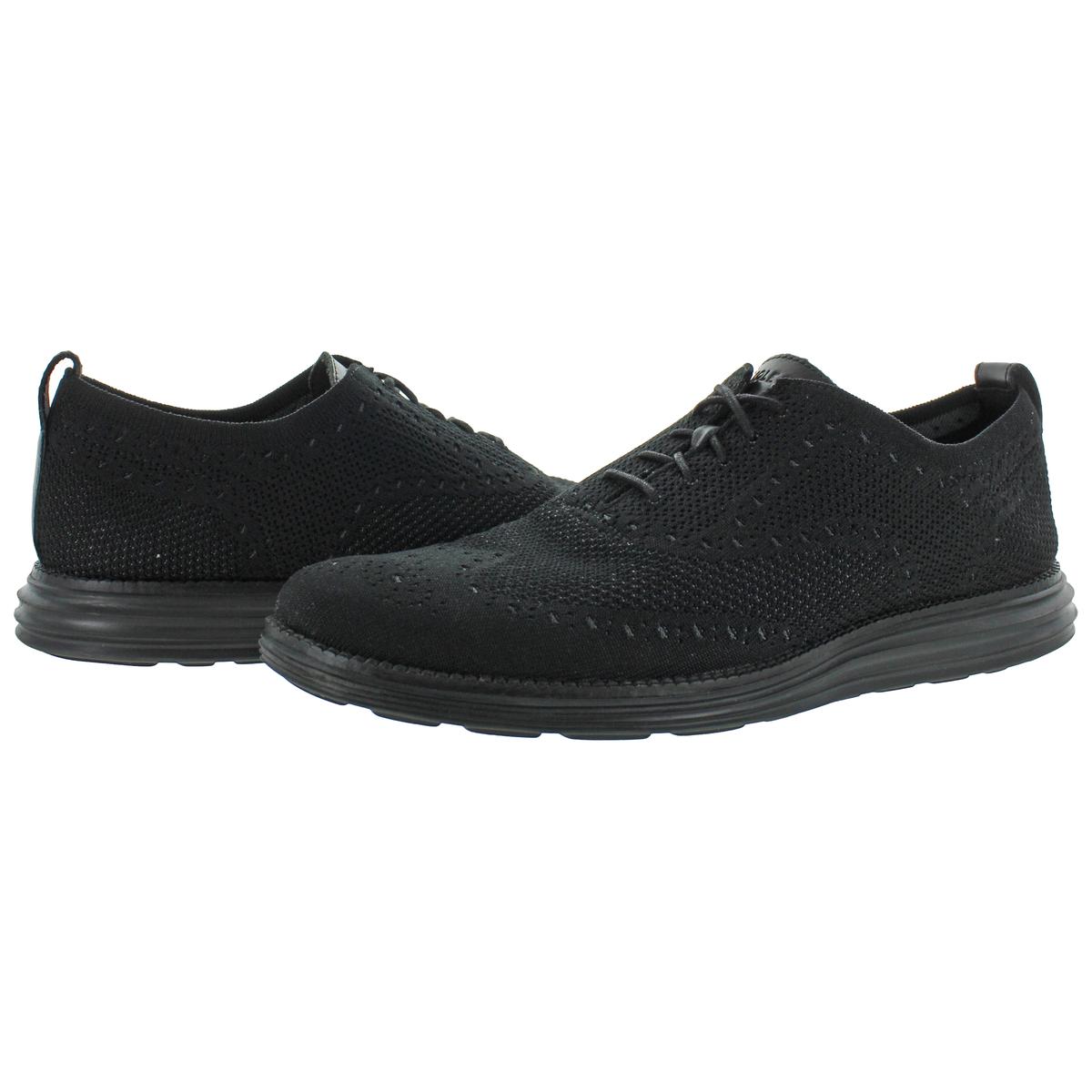 Cole Haan Mens OriginalGrand Black Knit Oxfords Shoes 9 Medium (D) BHFO ...