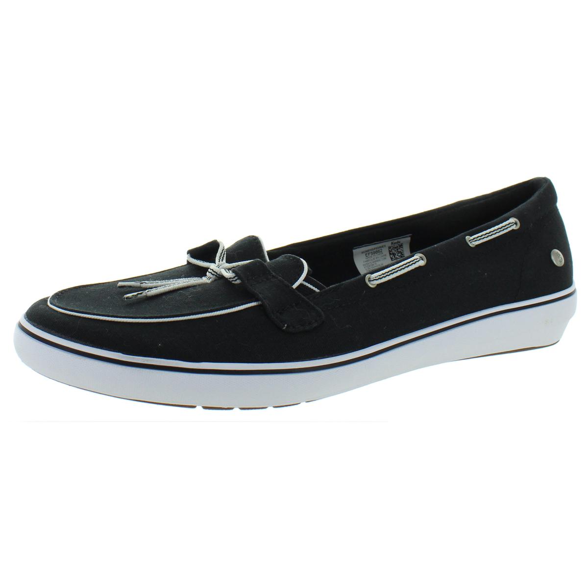 Womens Black Boat SlipOn Sneakers Shoes 10 Narrow (AA,N