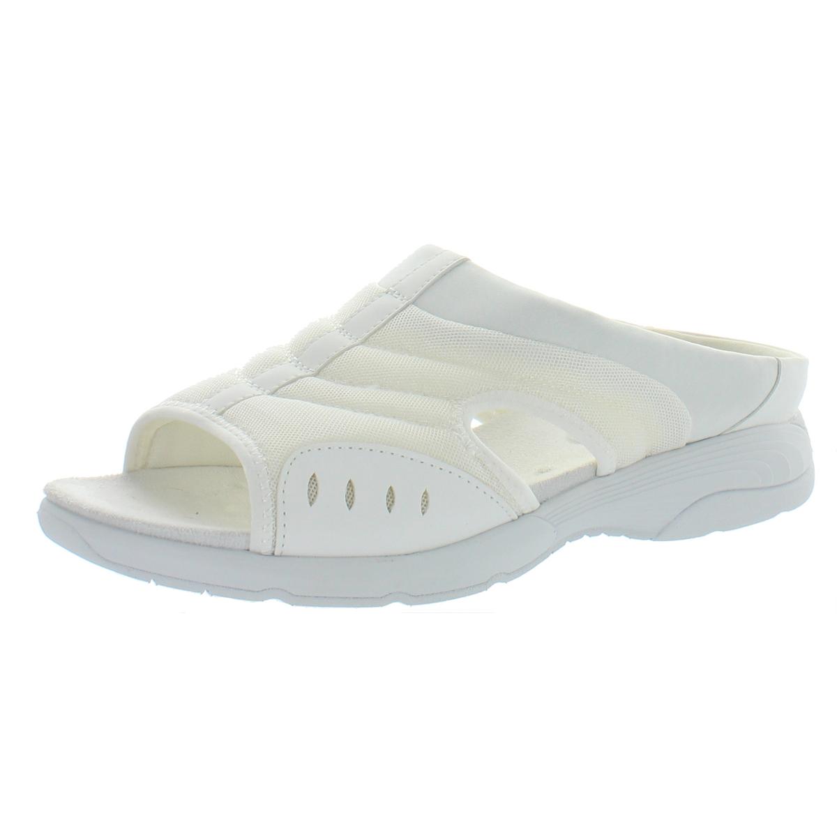 Easy Spirit Womens Traciee 2 White Slide Sandals 9 Extra Wide (E+, WW ...