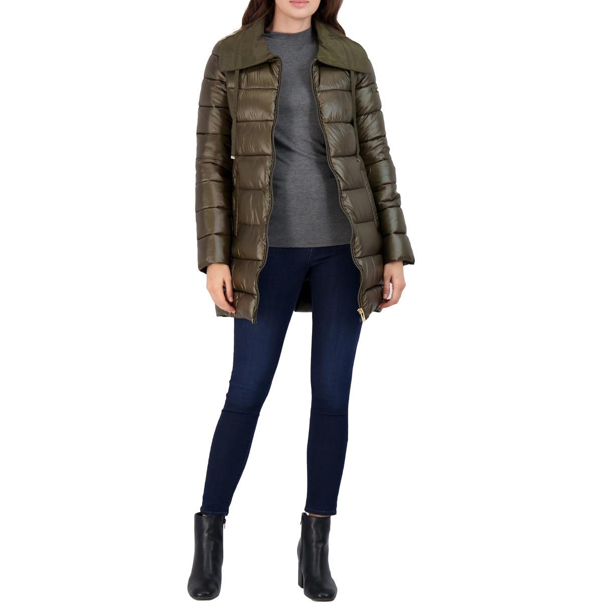 Via Spiga Women's Water Repellent Quilted Mid-Length Packable Puffer Jacket