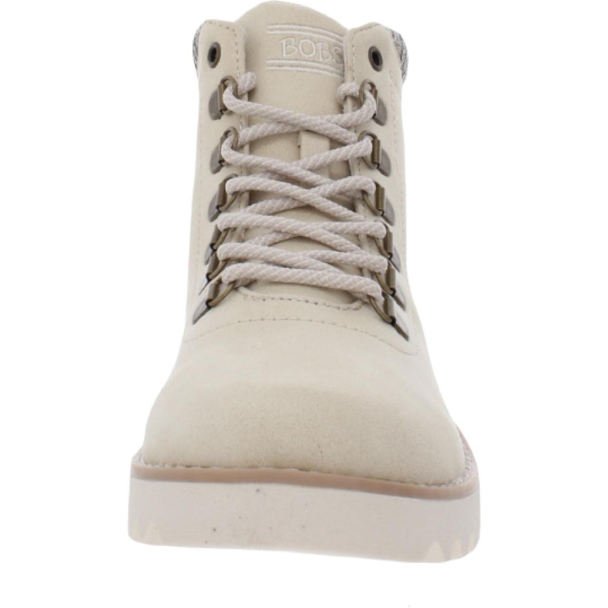 BOBS From Skechers Womens Mountain Kiss Faux Leather Ankle Boots Shoes BHFO 0686