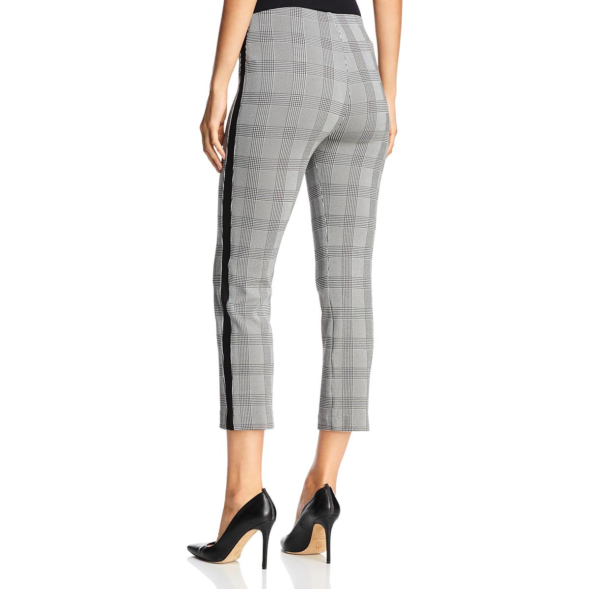 plaid high rise pants