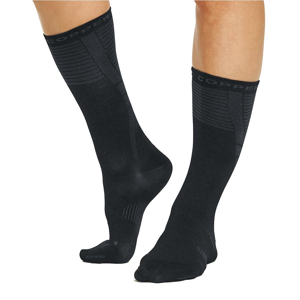 TOMMIE COPPER 4673 NEW Womens Navy Knit Ribbed Medical Socks 13-15.5 ...