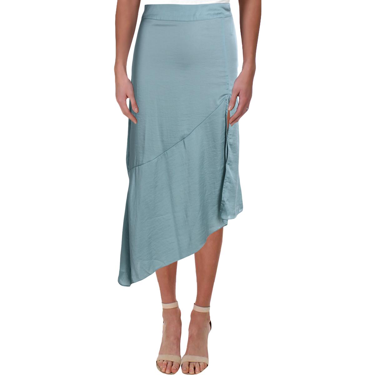 Free People Womens Lola Asymmetric Ruffled Slit Skirt BHFO 1638