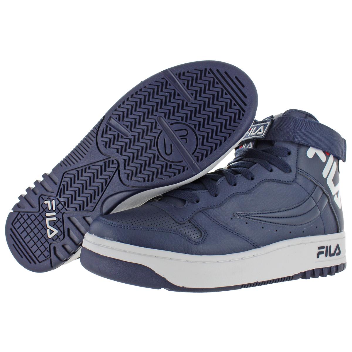 Fila Mens FX-100 Big Logo Navy High Top Sneakers Shoes 11.5 Medium (D) BHFO 7005 | eBay
