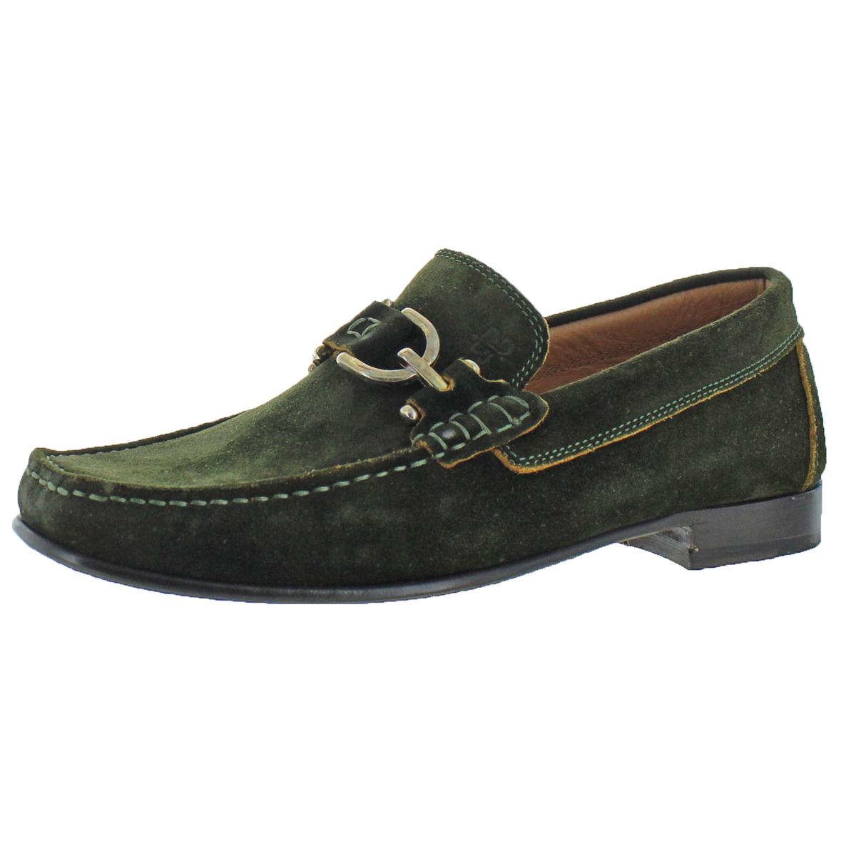 Donald J. Pliner Mens Dacio Green Suede Loafers Shoes 8 Medium (D) BHFO ...