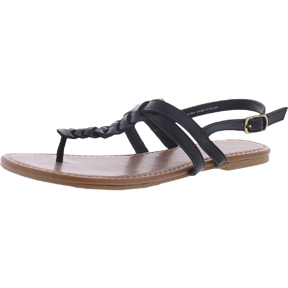 Arizona Jeans Co. Womens Gibson Thong Slingback Flat Sandals Shoes