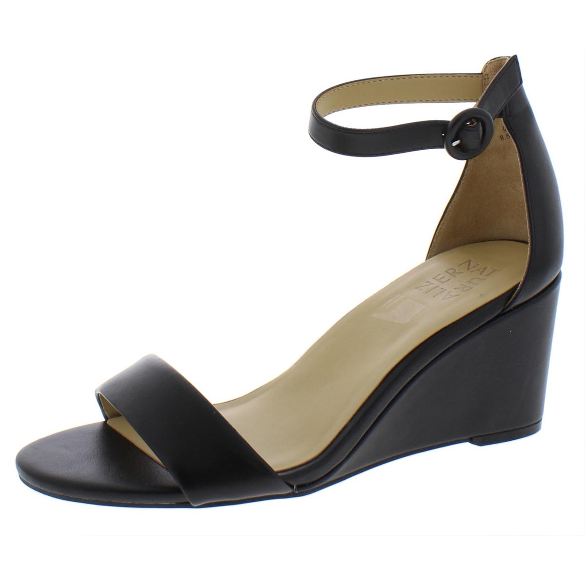 Naturalizer Womens London Black Wedge Sandals Shoes 8.5 Medium (B,M ...
