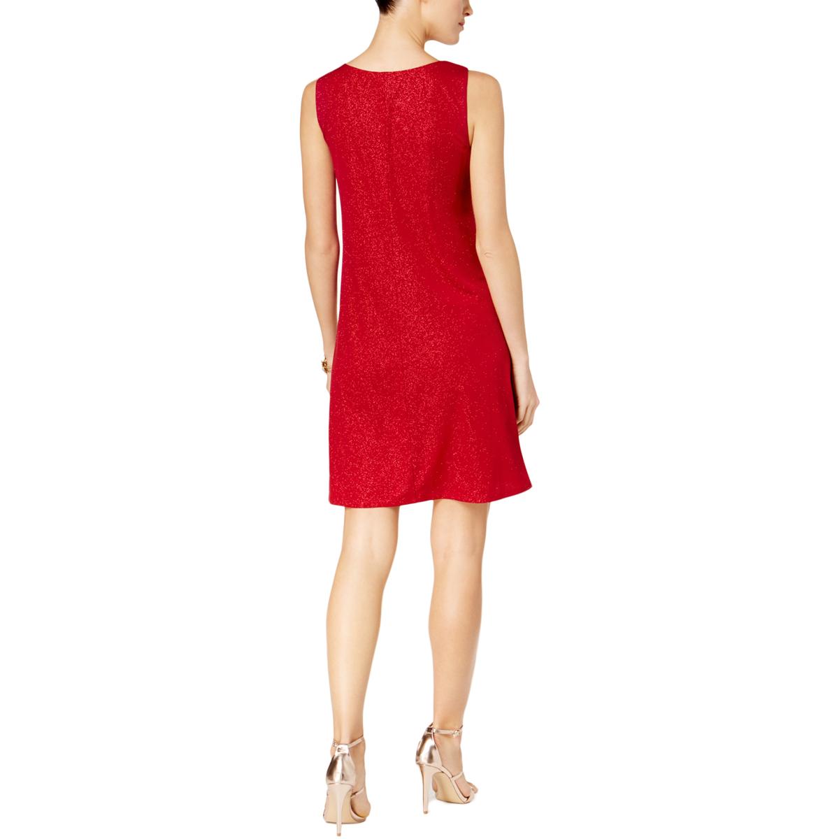 MSK Womens Red Embellished Shift Party Cocktail Dress Gown XL BHFO 5025 ...