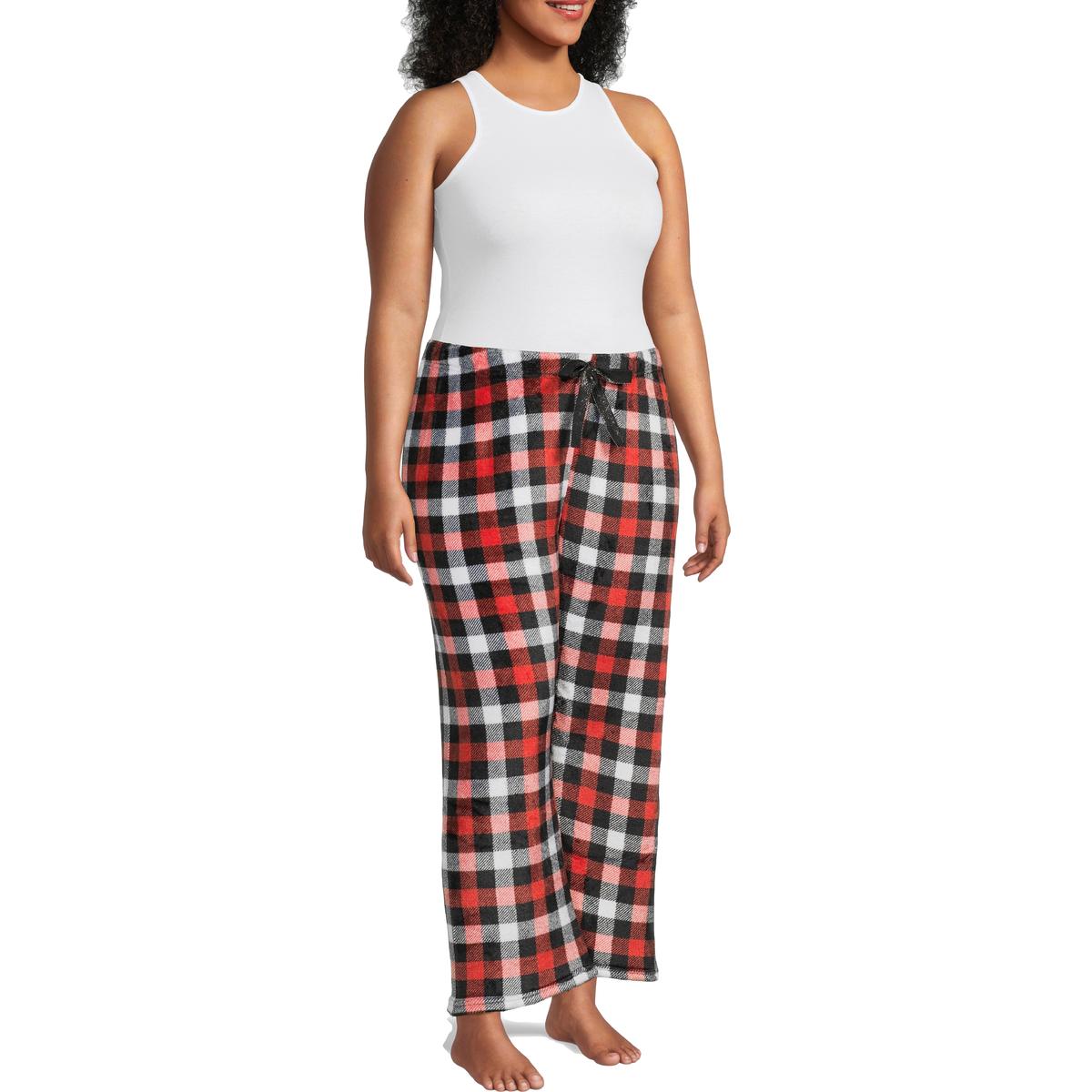 NYC Underground Women's Printed Plush Straight Leg Lounge Pants