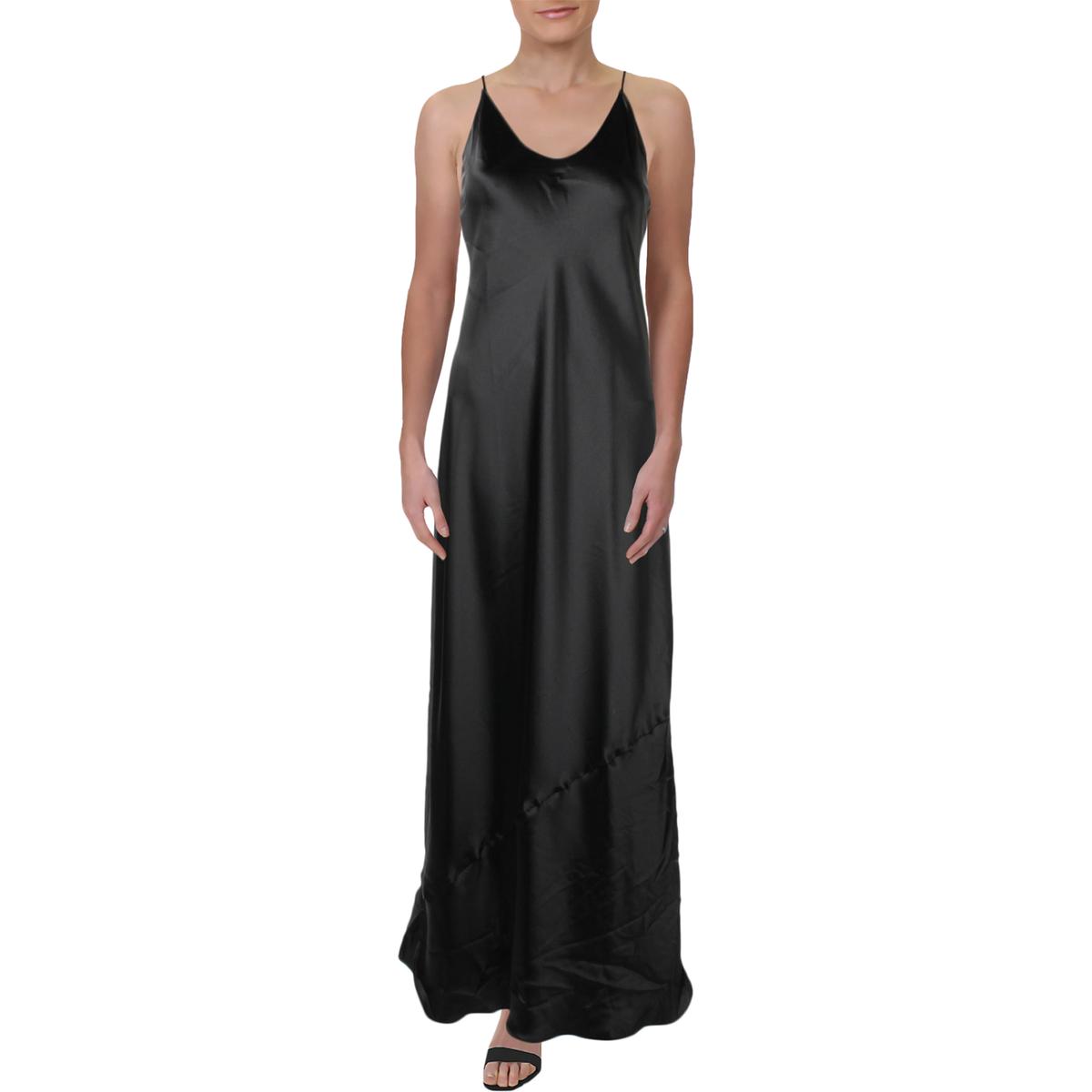 Aqua Womens Satin Full-Length Slip Maxi Dress Gown BHFO 5090 | eBay