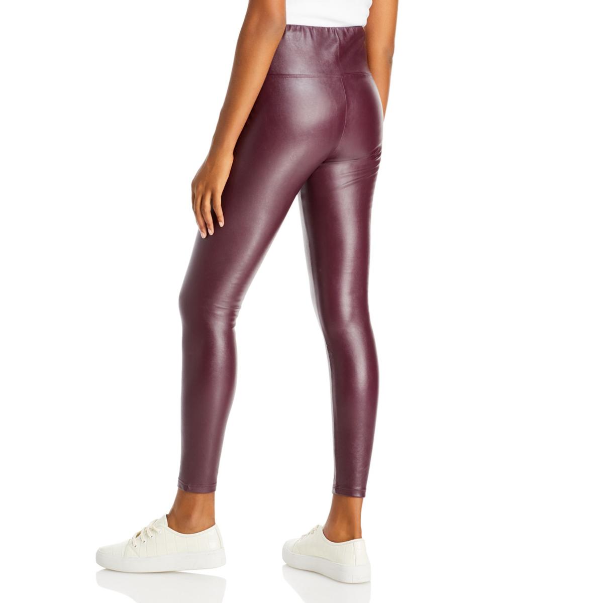 Aqua Womens Faux Leather High Waist 