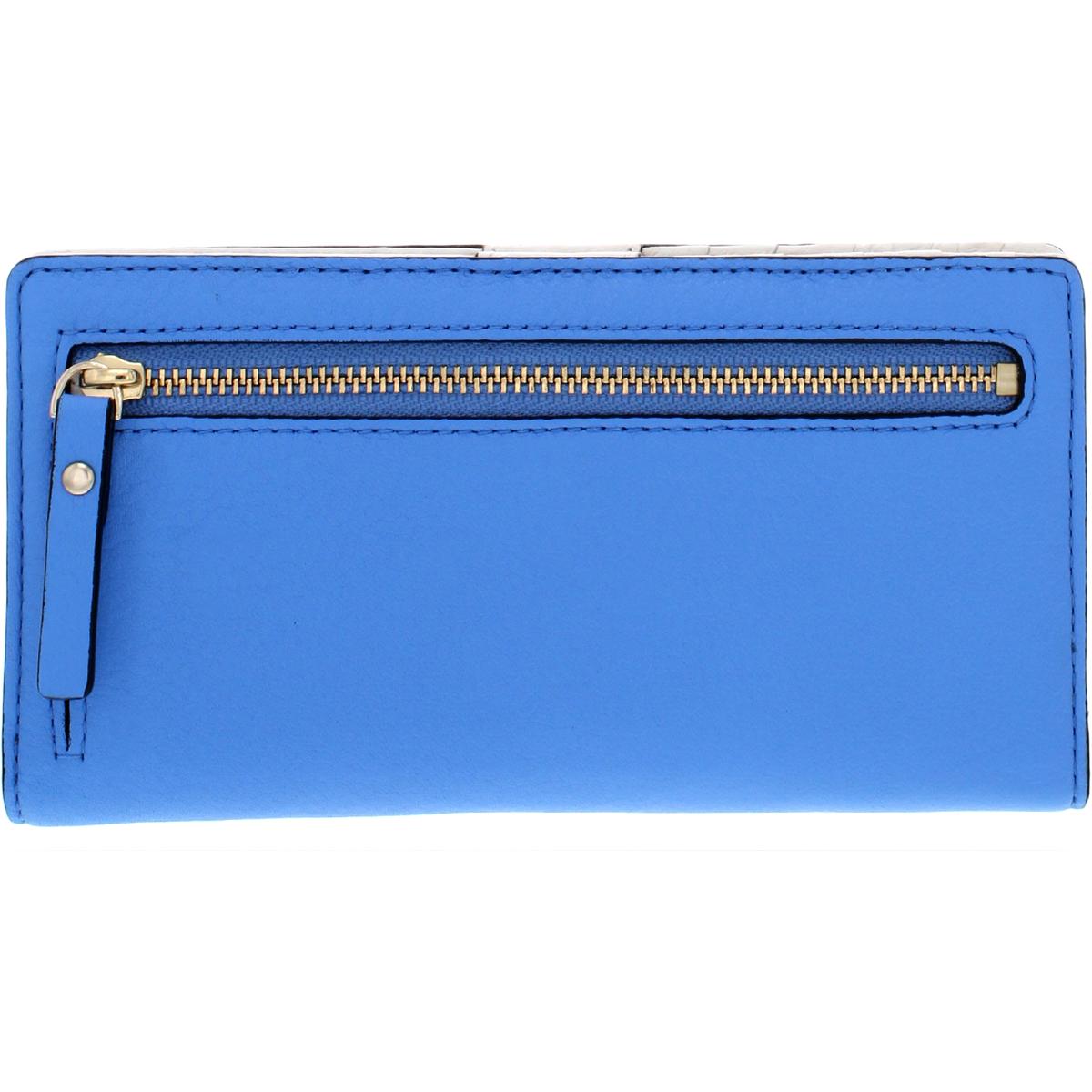 Kate Spade Womens Eden Lane Stacy Blue Leather Bow Bifold Wallet O/S ...