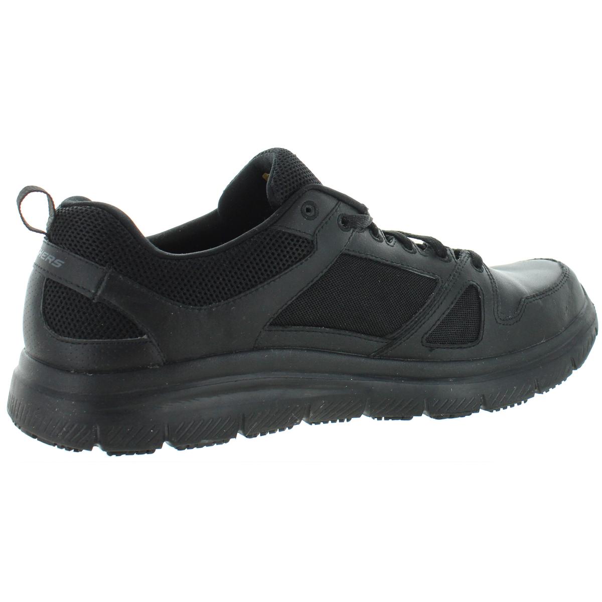 Skechers Mens Flex Advantage Black Work Shoes 11.5 Extra Wide (E+, WW ...