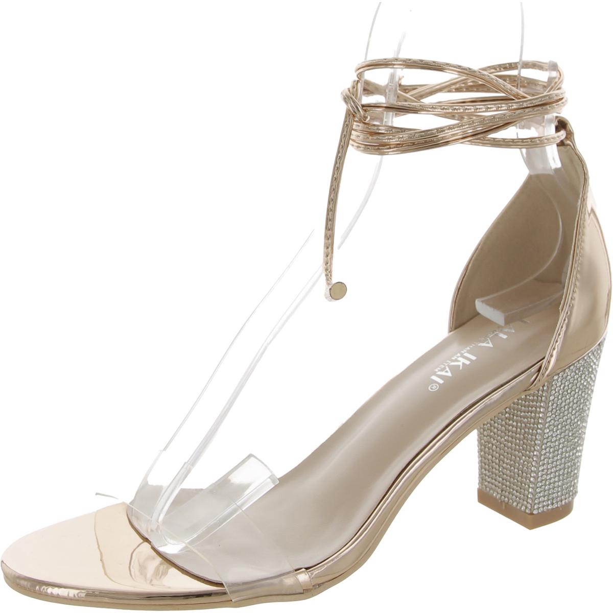 Женские туфли на бронзовом каблуке со стразами LALA IKAI средний размер 38 B M BHFO 5460 2190₽