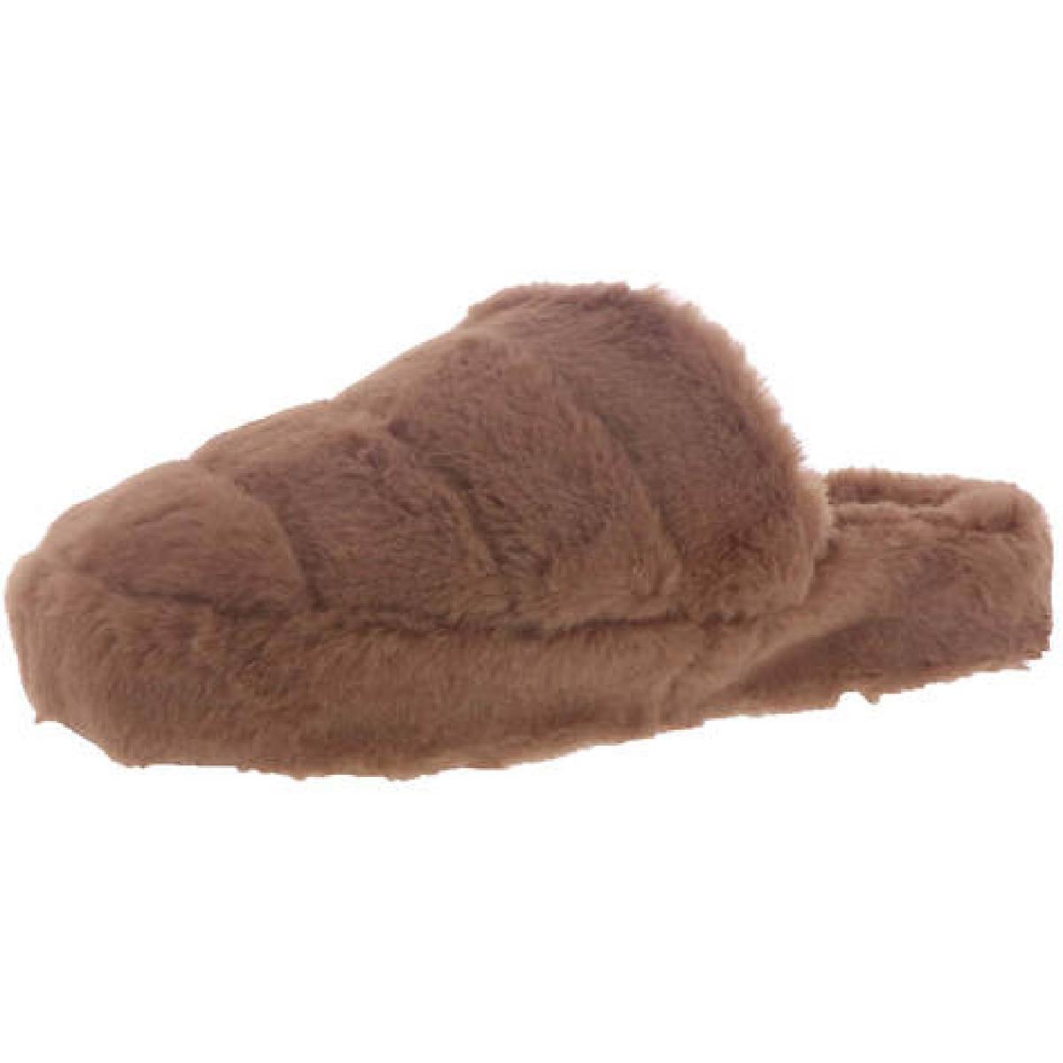 Vionic Womens Cosmina Brown Cozy Slide Slippers Shoes 5 Medium (B,M) BHFO  2155