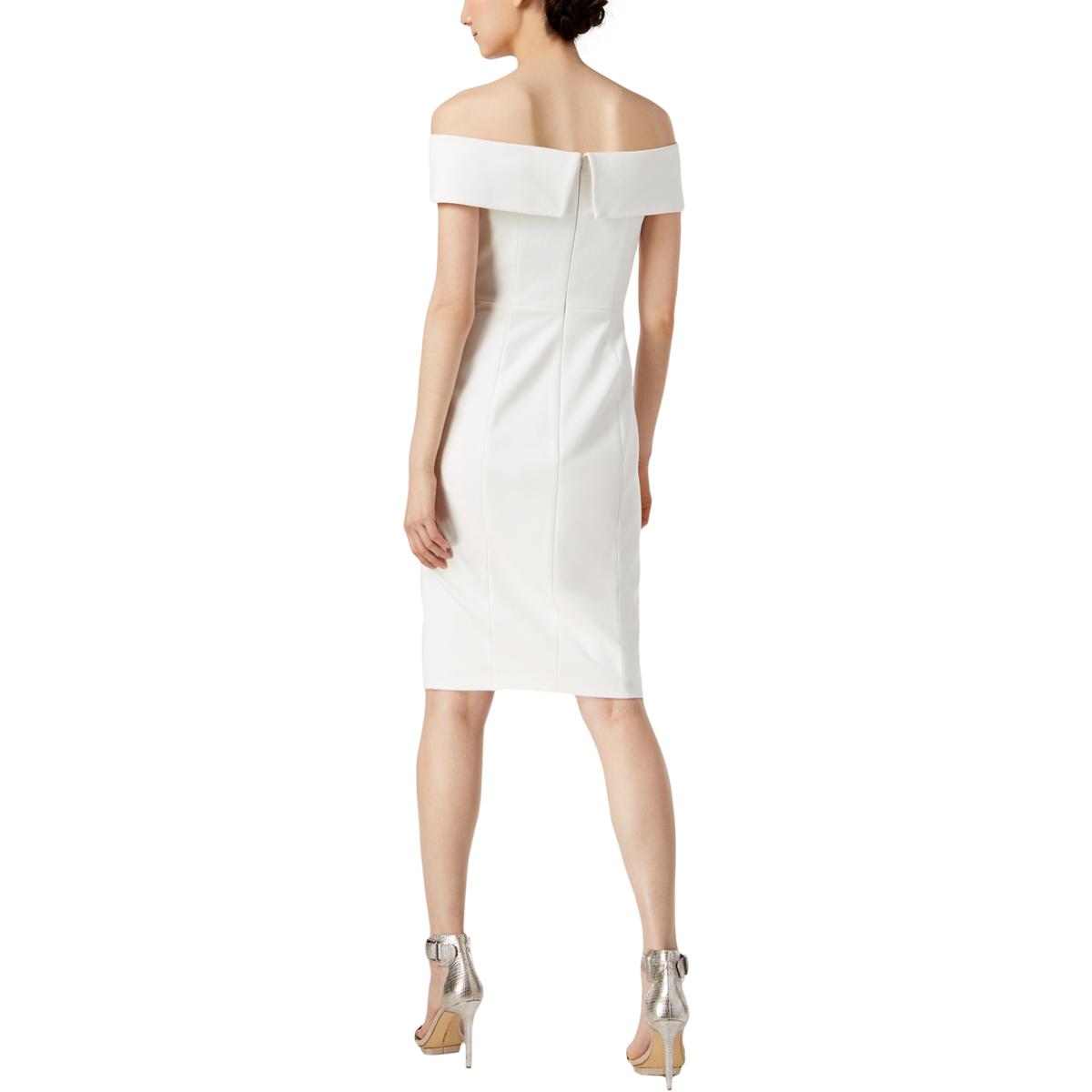 calvin klein off the shoulder gown