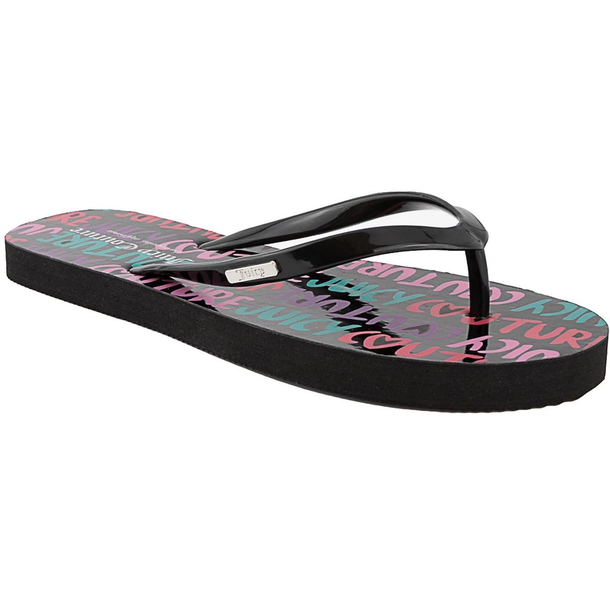 Женские шлепанцы Juicy Couture Zamia черного цвета, 7 средних размеров (B,M), BHFO 4665