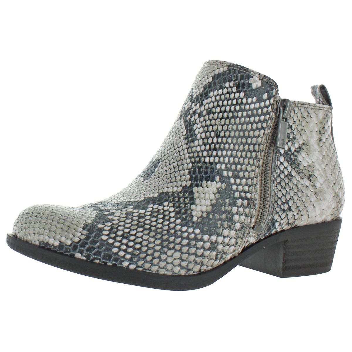 Lucky Brand Womens Basel B/W Snake Ankle Boots Shoes 8.5 Medium (B,M ...