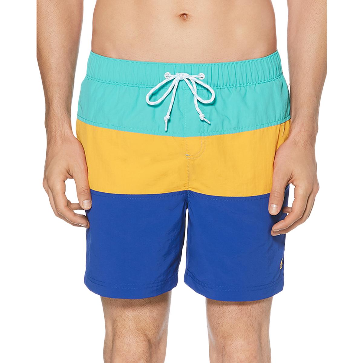 Original Penguin Mens Blue Summer Beach Quick Dry Swim Trunks S BHFO ...