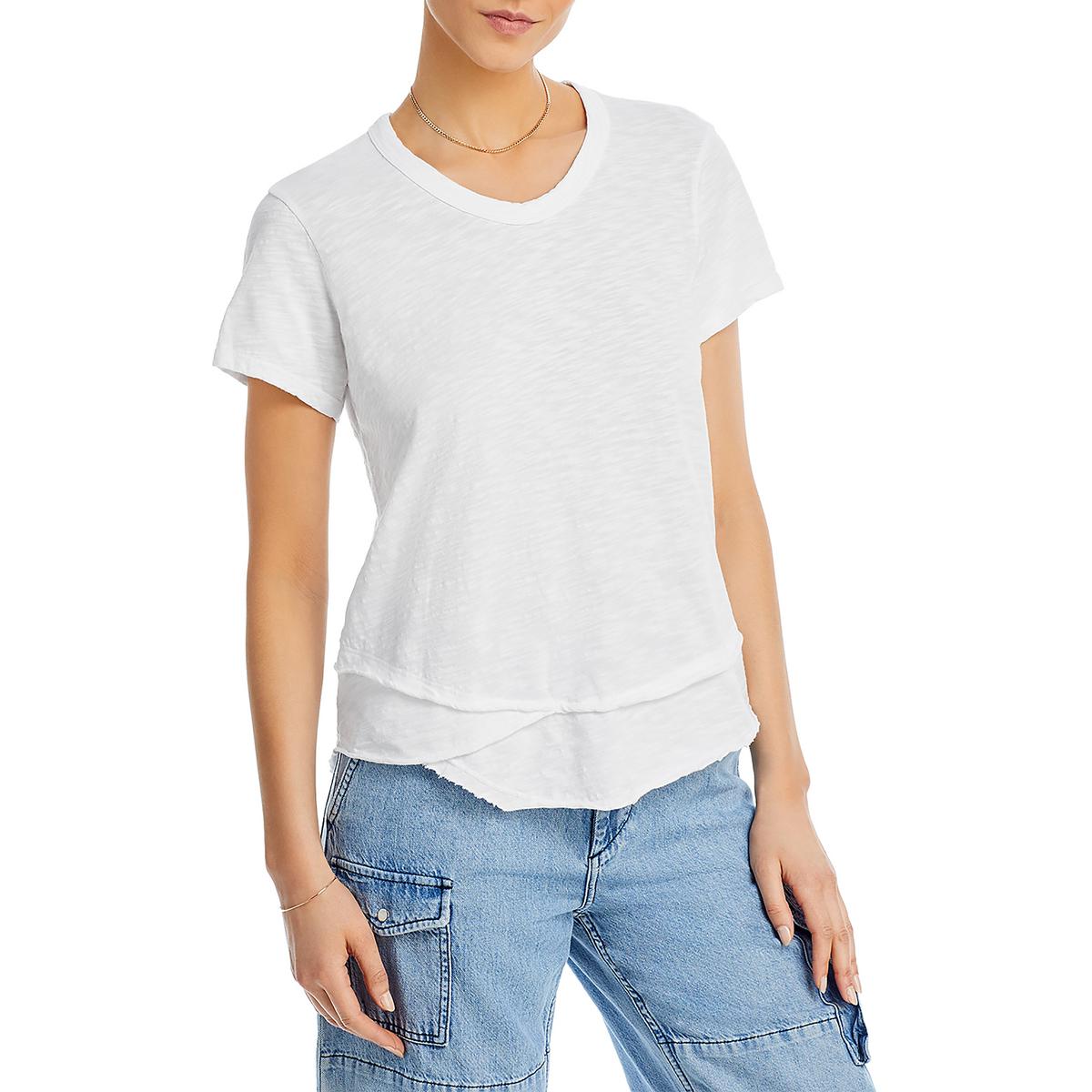 Wilt Womens Cotton Layered Hi-Low T-Shirt Top BHFO 4952