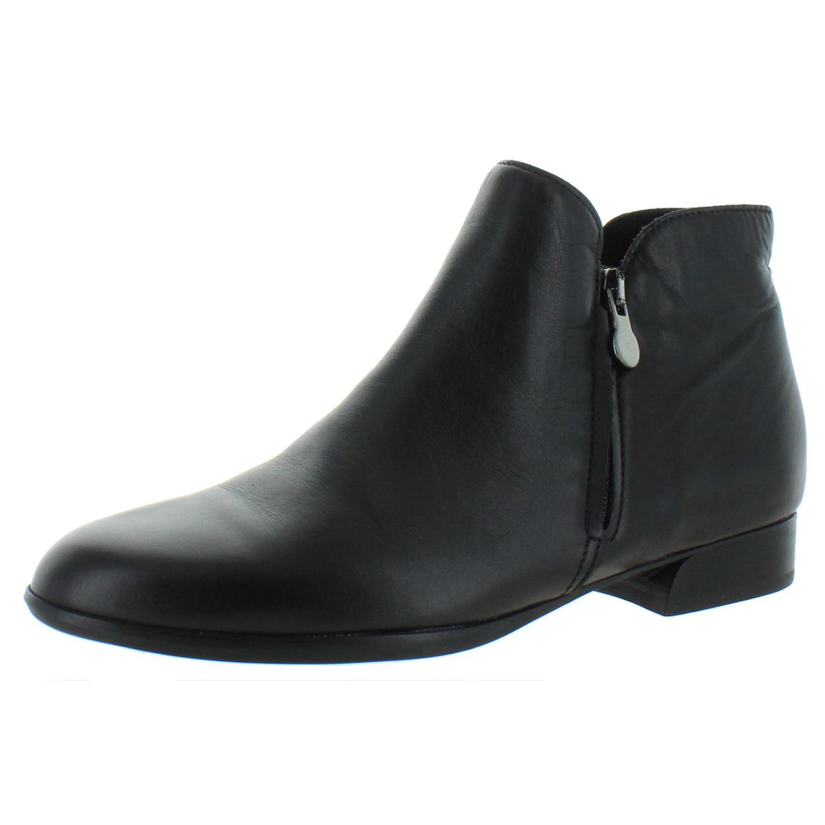 Munro Womens Averee Black Leather Ankle Boots Shoes 8 Medium (B,M) BHFO ...