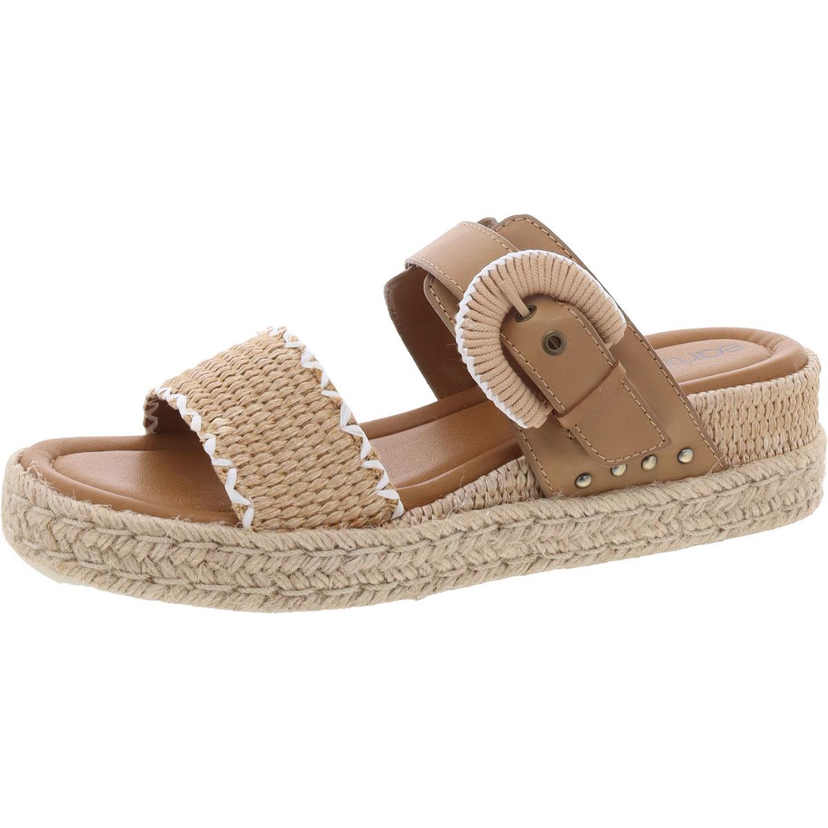 Earth Womens Colla Leather Wedge Platform Slide Sandals Shoes BHFO 3934 - Bild 7 von 9