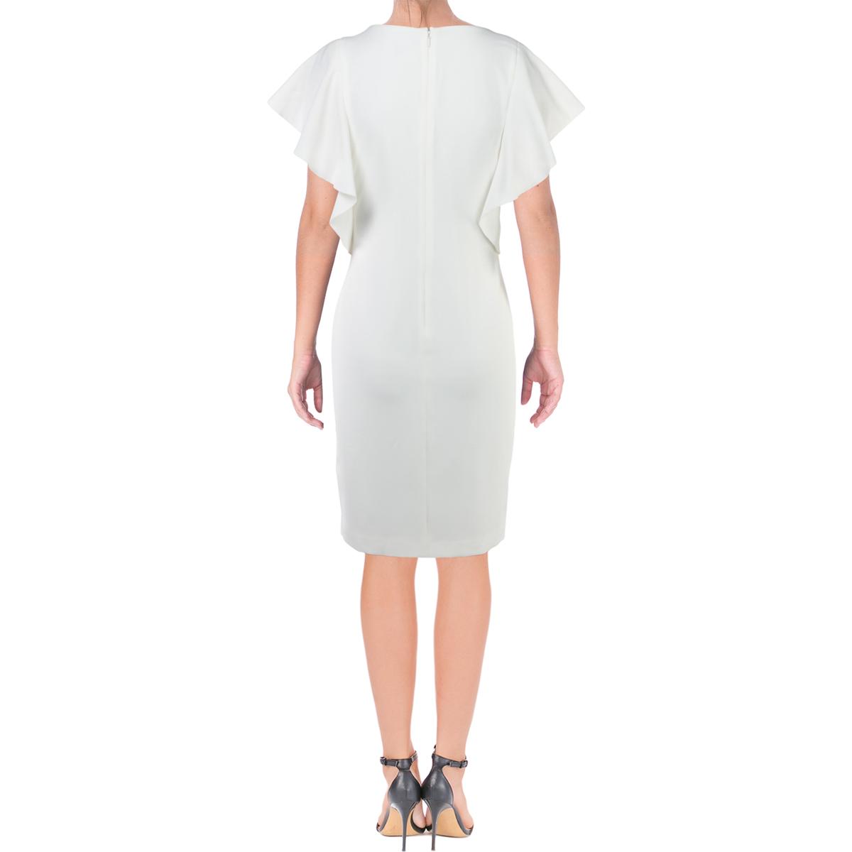 Lauren Ralph Lauren Womens Delorisa White Career Wear to Work Dress 4 BHFO 6081 | eBay