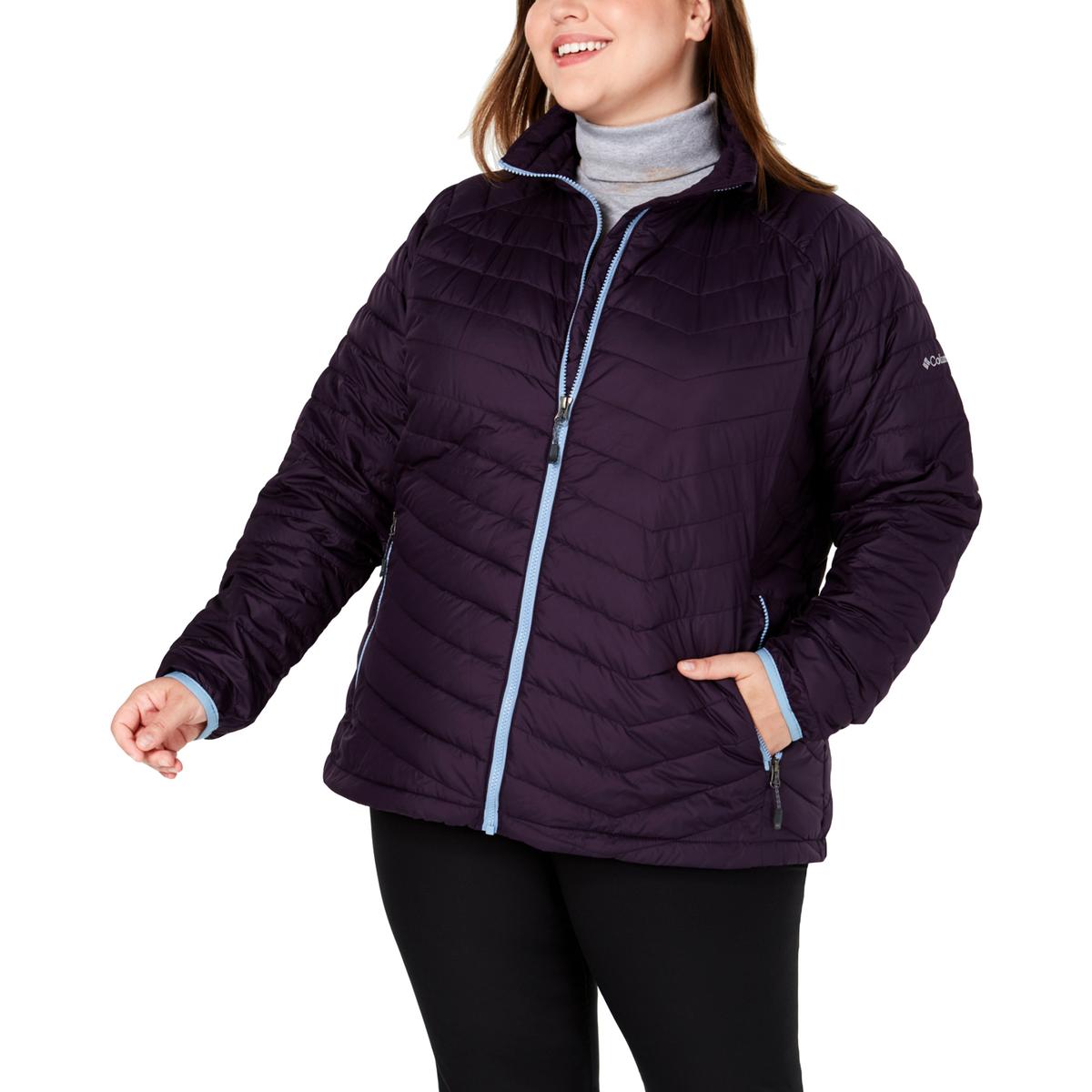 Columbia Womens Purple Winter Cold Weather Puffer Jacket Coat Plus 3X