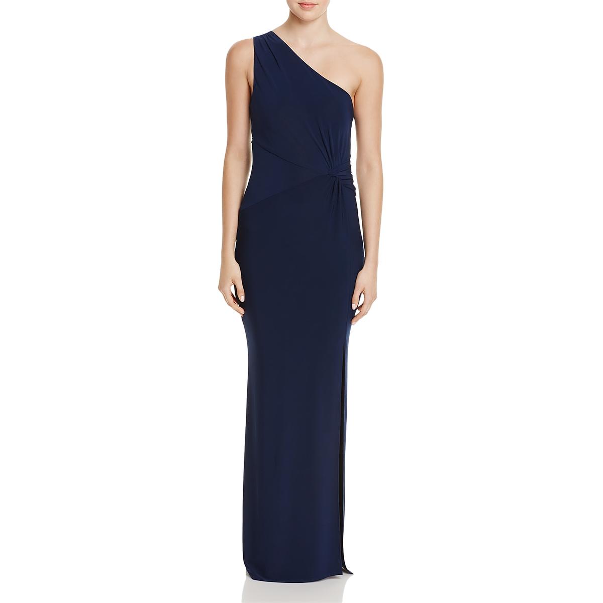 Laundry by Shelli Segal Womens Blue Split Hem Evening Dress Gown 10 ...