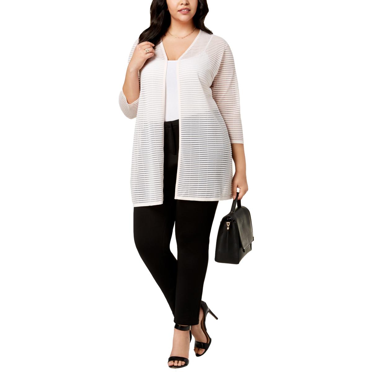 Details about Alfani Womens Sheer Striped Open Front Cardigan Top Jacket Plus BHFO 4407 Details about Alfani Womens Sheer Striped Open Front Cardigan Top Jacket Plus BHFO 4407
